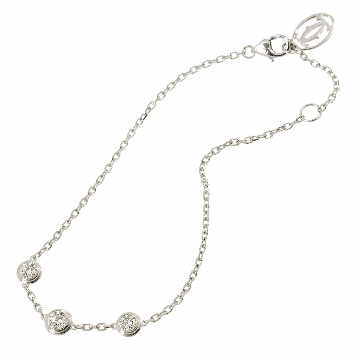 Cartier Cartier d Amour Diamond 3P Bracelet 18K White Gold 750 90291522