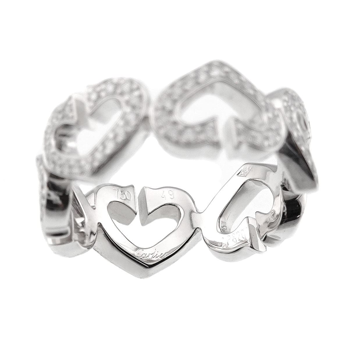 Cartier Cartier C Heart Diamond Ring 18K White Gold 750 size49 4.75-5(US) 90283429