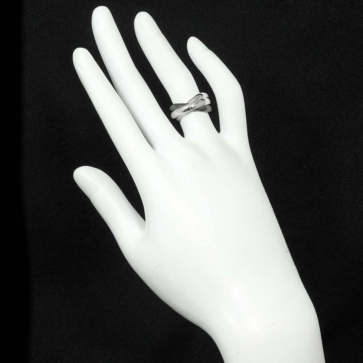 Cartier Cartier Trinity MM Ceramic Ring K18 WG 750 size50 5.25(US) 90293878