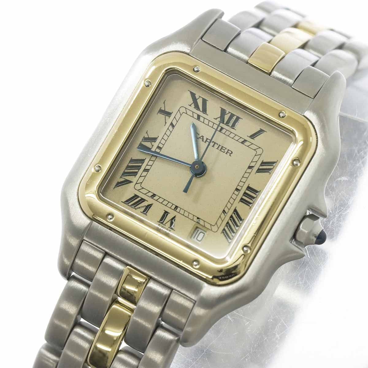 Cartier Cartier Panthere MM 1Row 83083242 YG Quartz Date Cream Dial Boys Watch 90319165