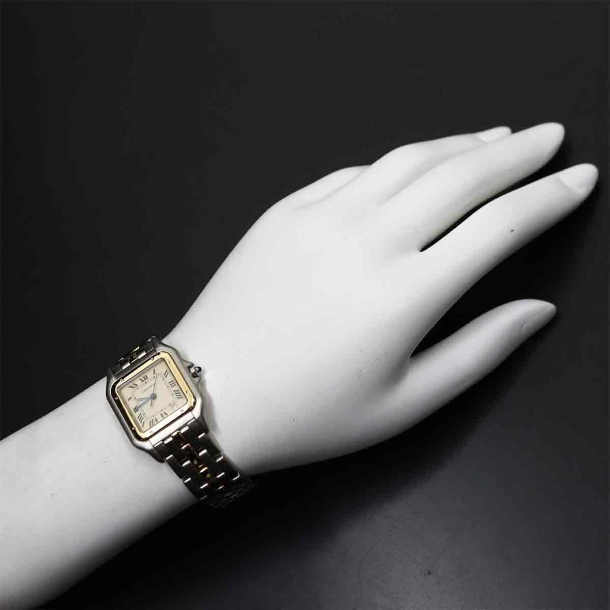Cartier Cartier Panthere MM 1Row 83083242 YG Quartz Date Cream Dial Boys Watch 90319165
