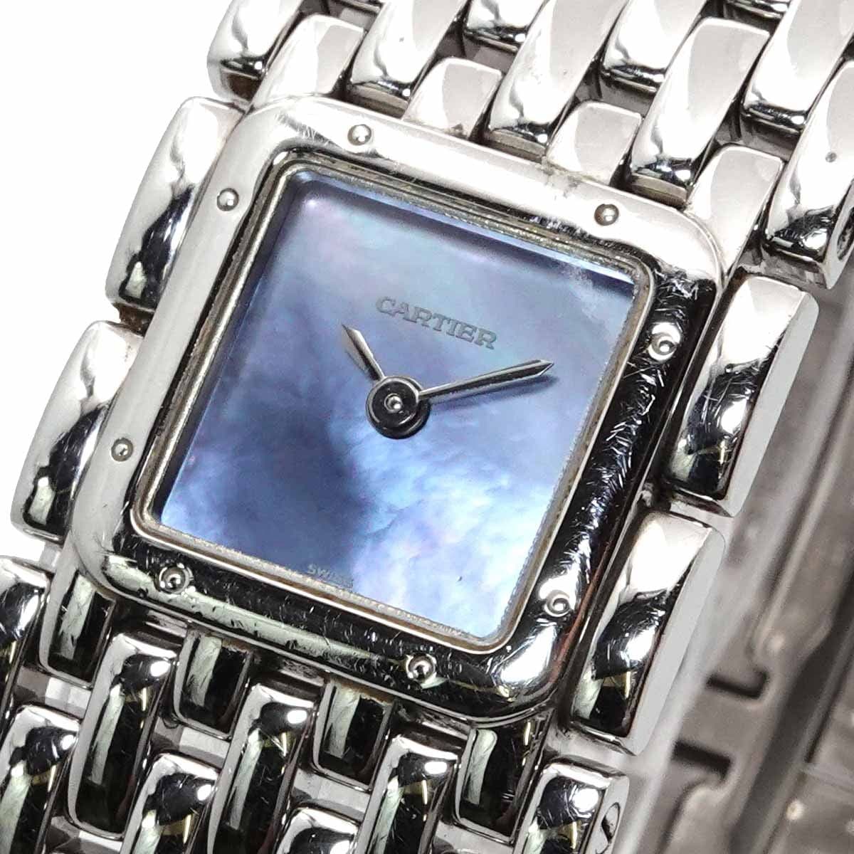 Cartier Cartier Panthere Ruban W61002T9 Quartz Blue Shell Dial Ladies Watch 90319580