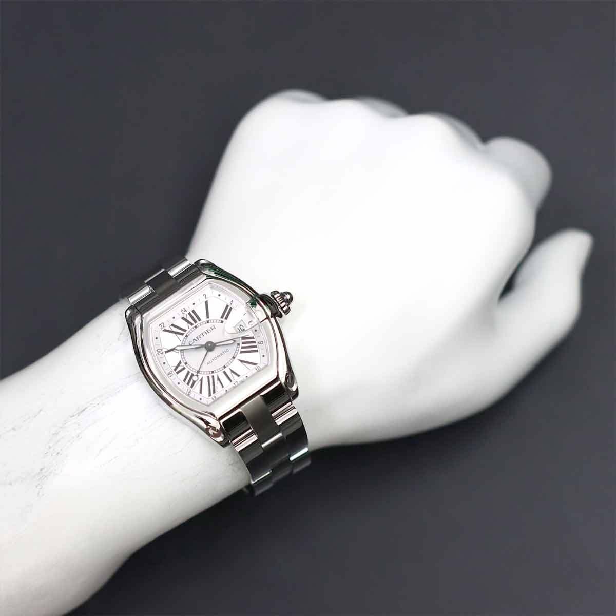 Cartier Cartier Roadster GMT W62032X6 Date Automatic Silver Dial Mens Watch 90280236