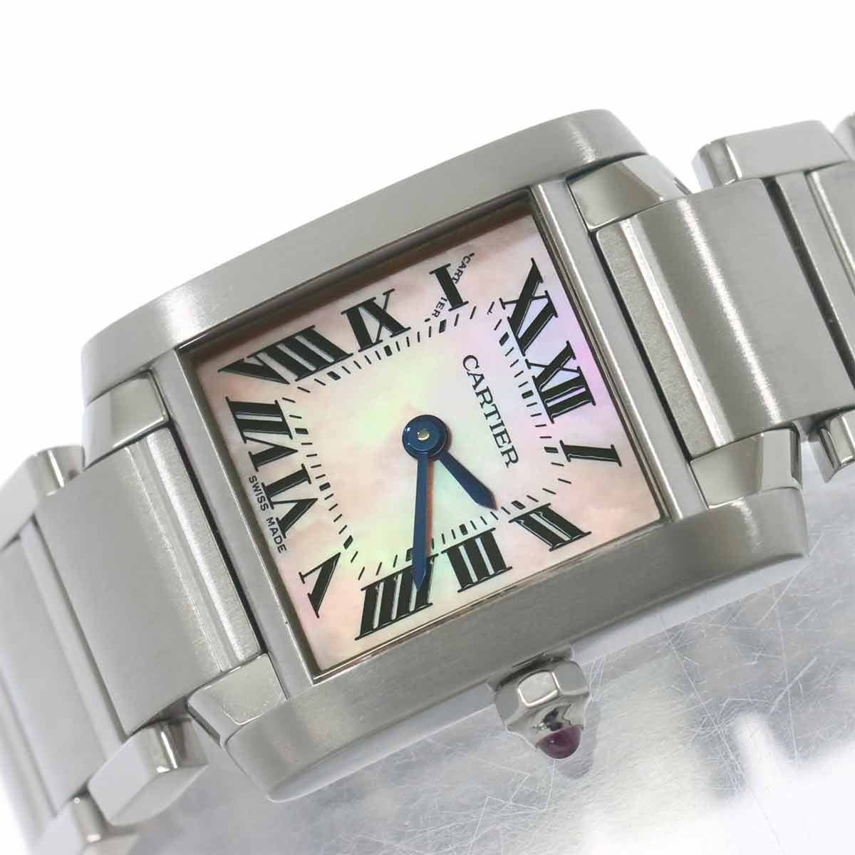 Cartier Cartier Tank Francaise SM W51028Q3 Quartz Pink Shell Dial Ladies 90313143
