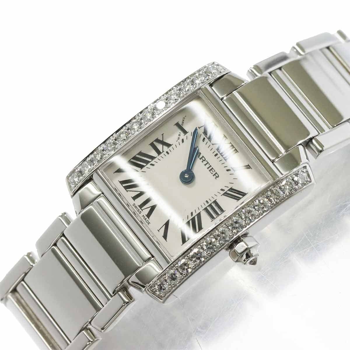 Cartier Cartier Tank Francaise SM WE1002S3 Diamond 750 WG Cream Dial Ladies 90318712