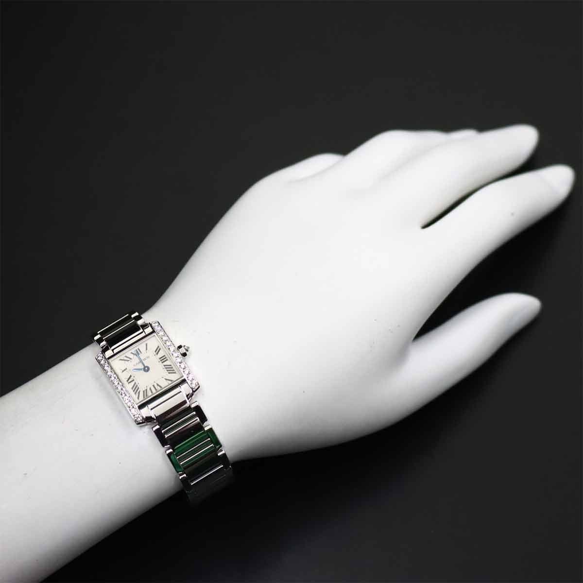 Cartier Cartier Tank Francaise SM WE1002S3 Diamond 750 WG Cream Dial Ladies 90318712