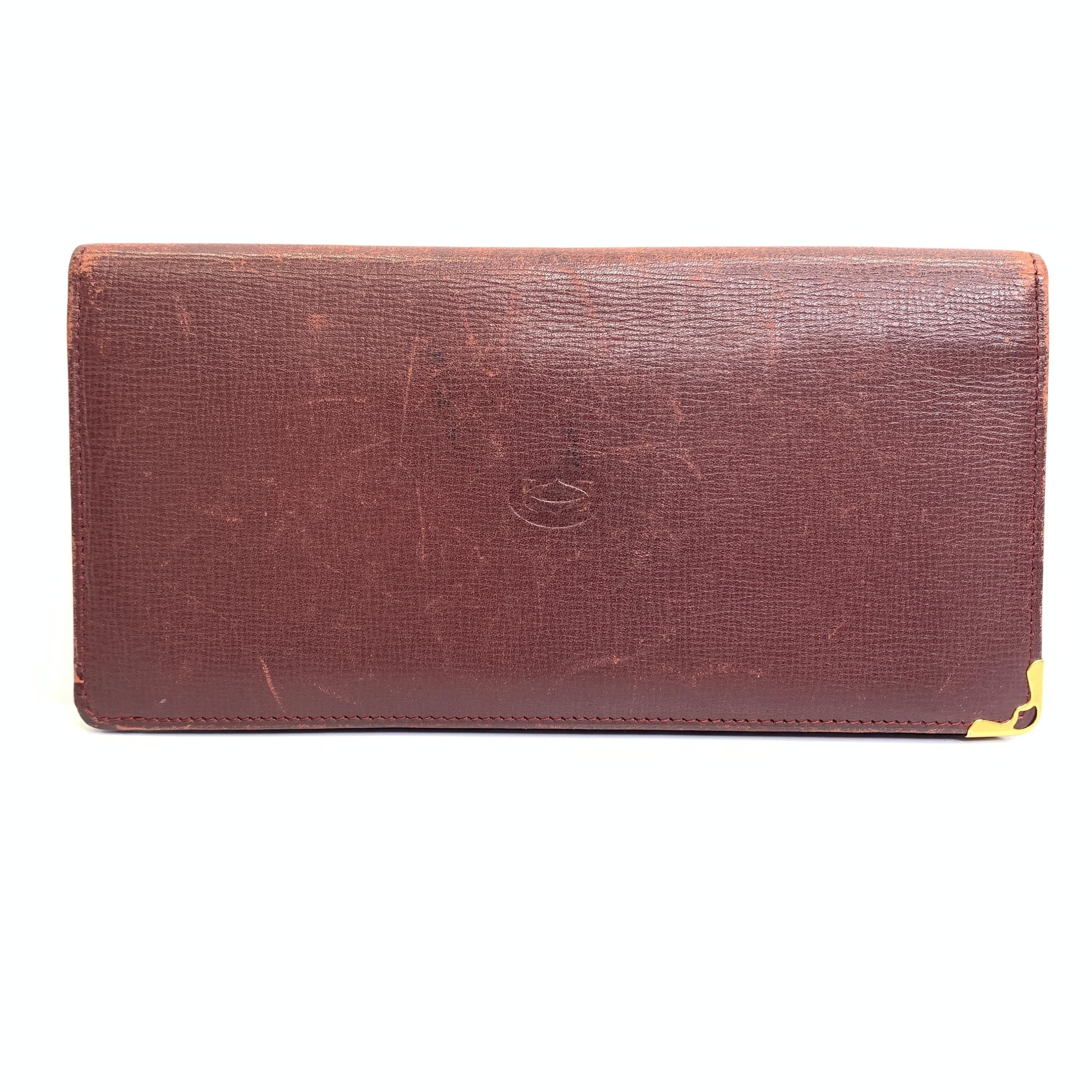 Cartier Cartier Burgundy Leather Must de Cartier Bifold Long Wallet C330559