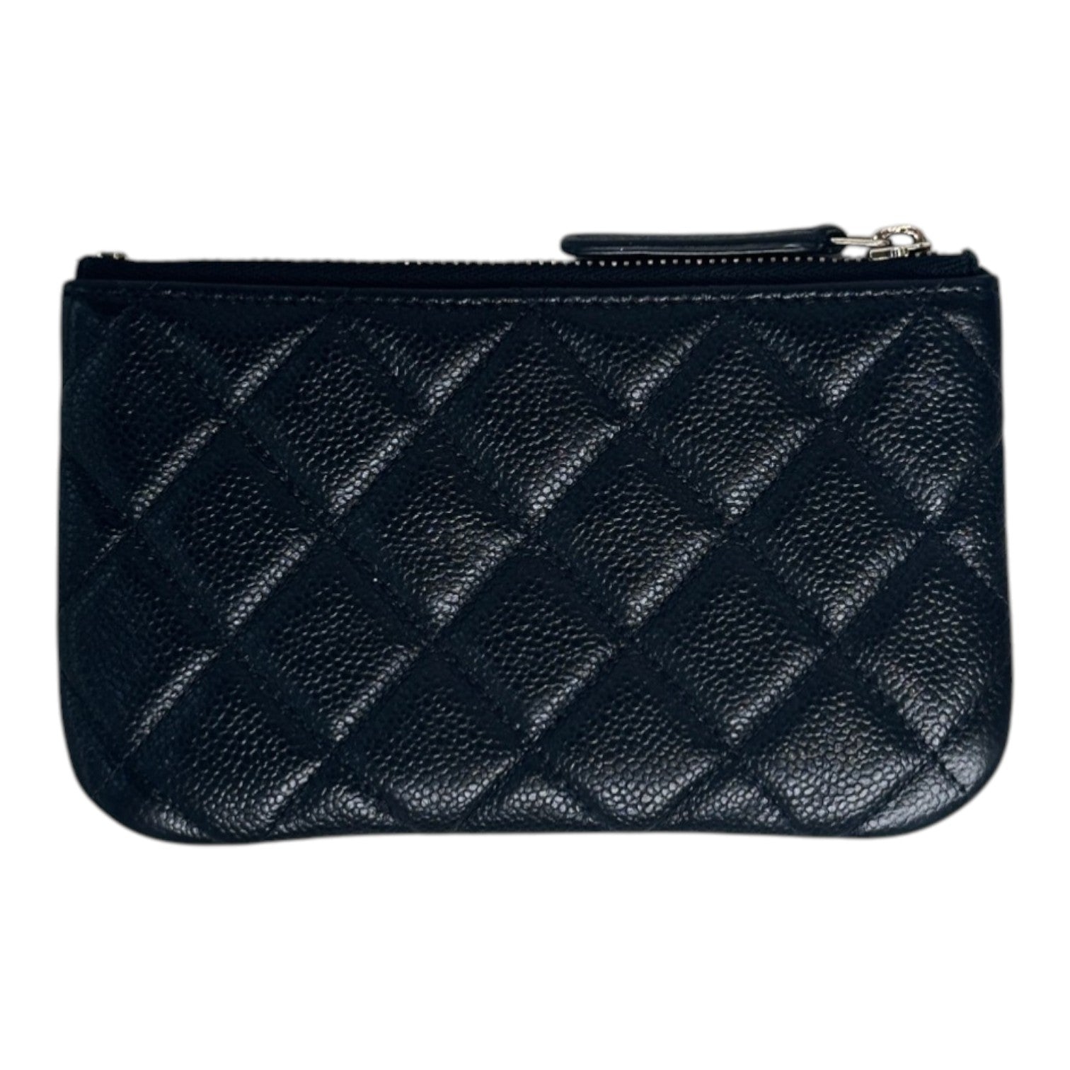 Chanel Black Caviar Zip Coin Wallet