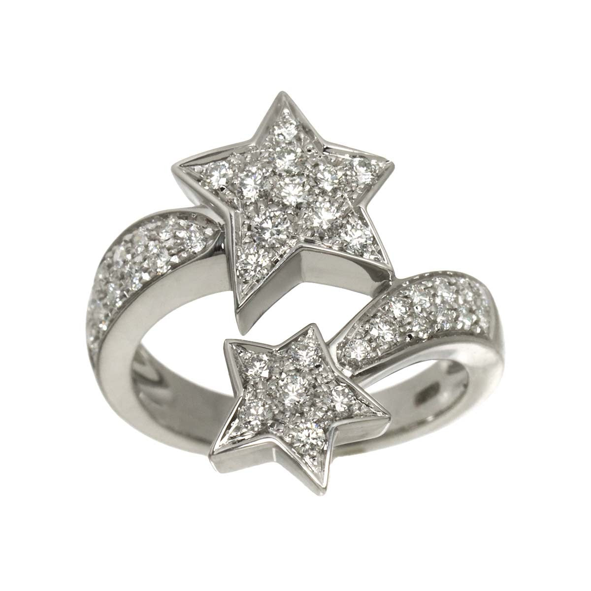 CHANEL Comet Diamond Ring 18K White Gold 750 size52 5.75-6(US) 902976021