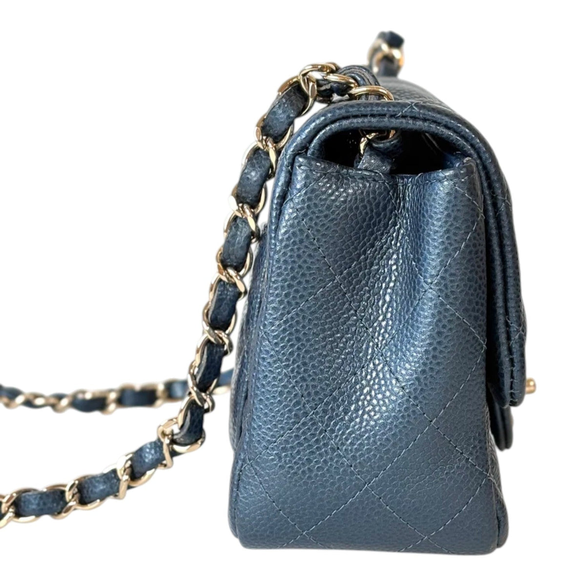 Chanel Classic Flap Mini Square in Blue Caviar Bag