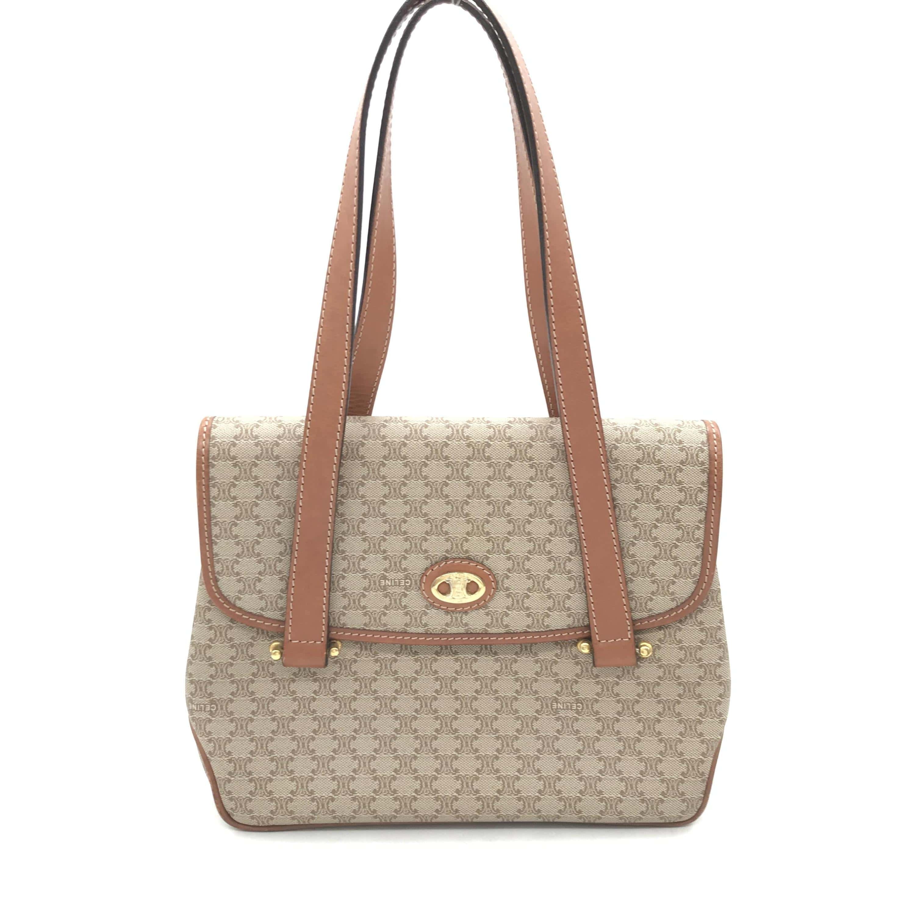 Celine Celine Beige Canvas And Leather Shoulder Bag C320275