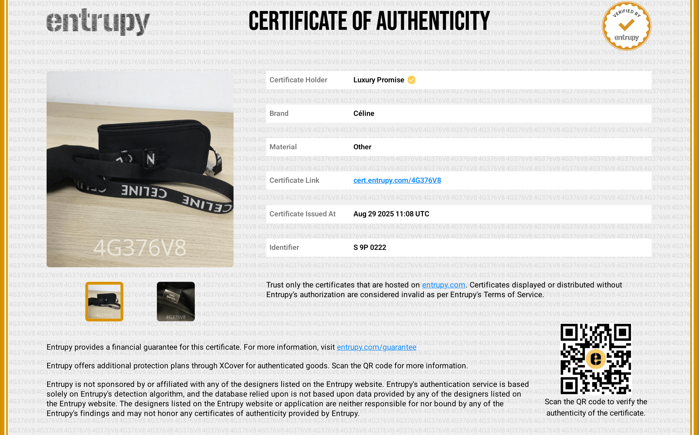 Celine Celine Black Trekking Phone Pouch AJL0172