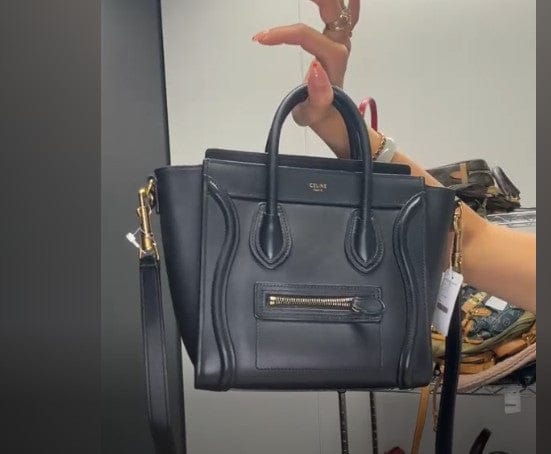 CELINE CELINE Luggage Nano Shopper SA14199 Leather Black G B0908KXRGK