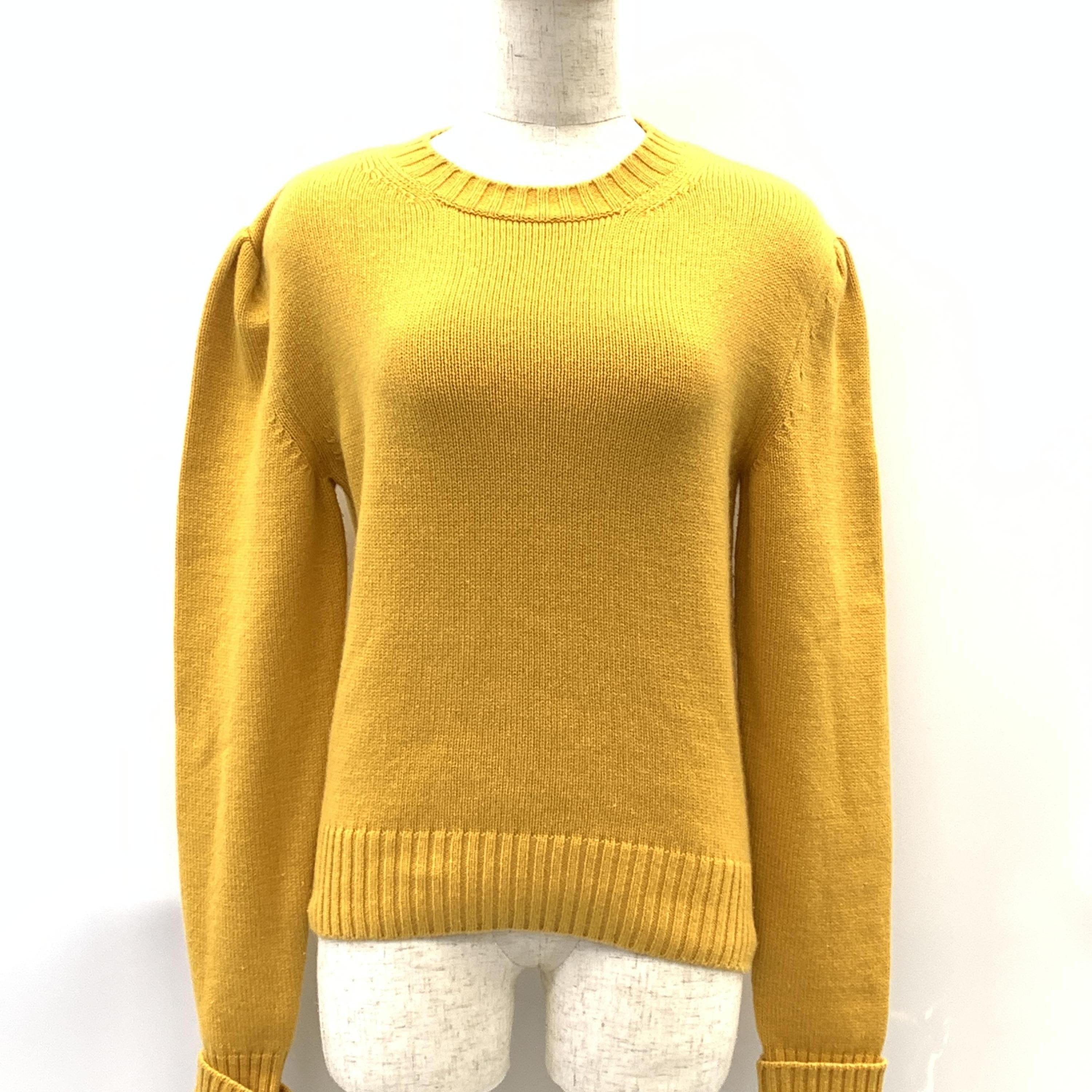 Celine Celine Mustard Yellow Knit Pullover Sweater C323709