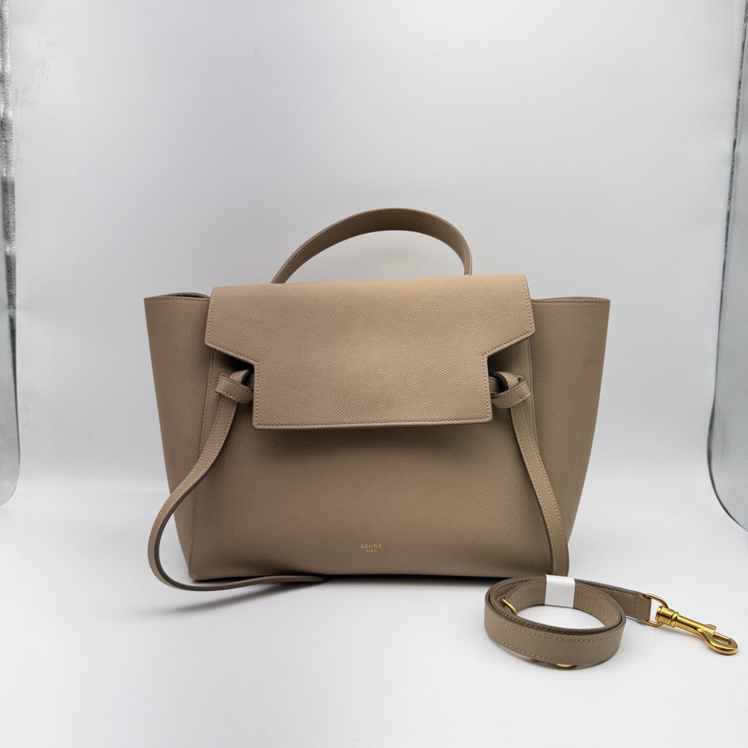 Celine Celine Beige Leather Handbag With Strap C345778