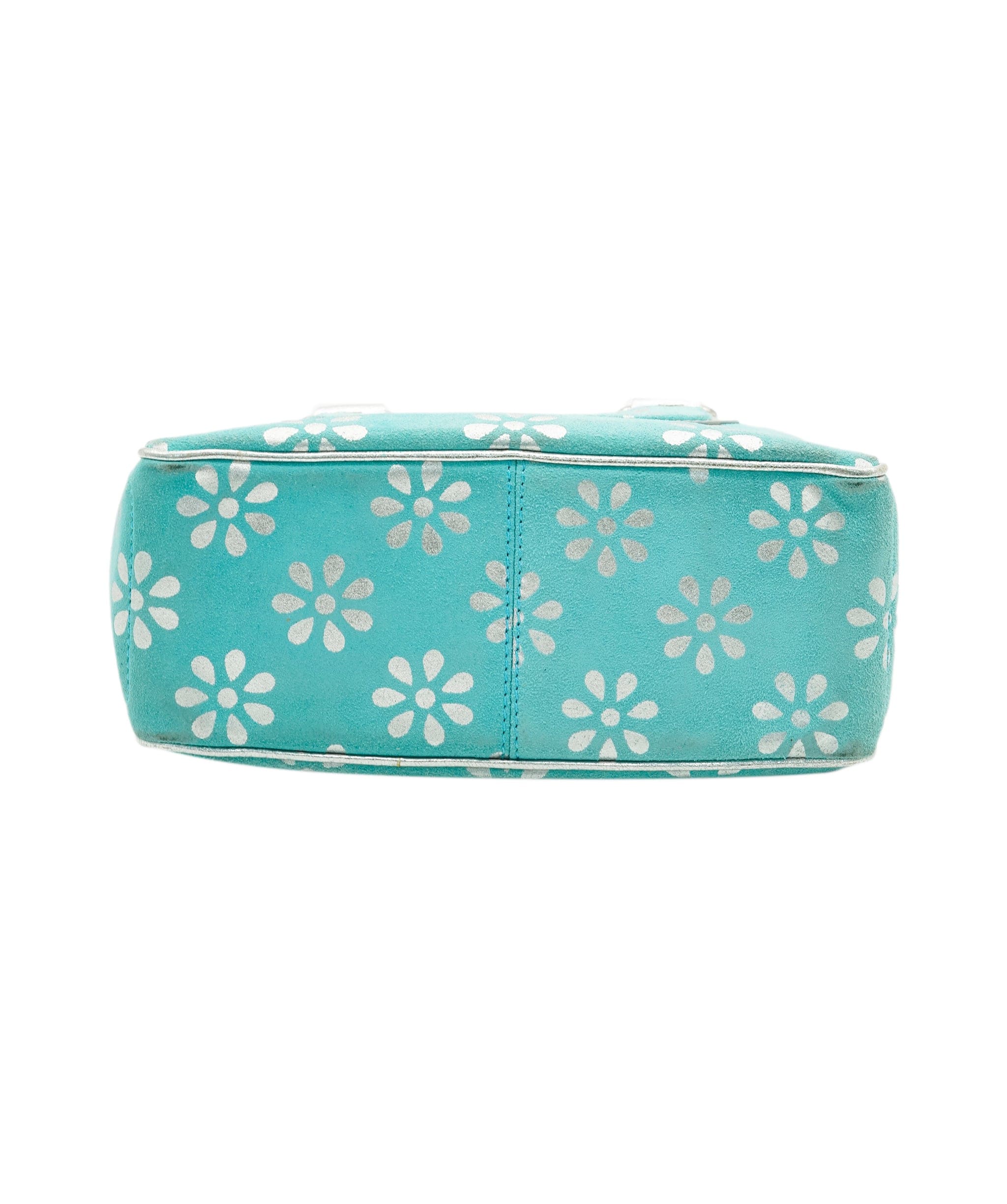 Celine CELINE Hand Bag Suede Light Blue Auth 65527 DBXS1661