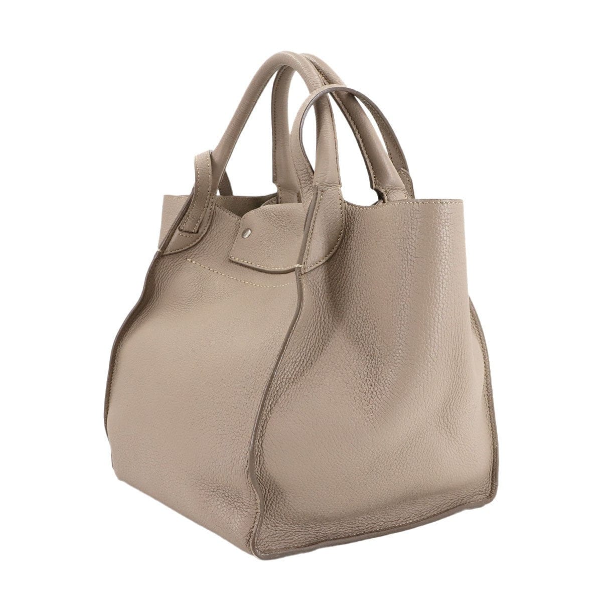 CELINE CELINE Big Bag Small With Longstrap Hand Shoulder Bag Leather Beige 90304134