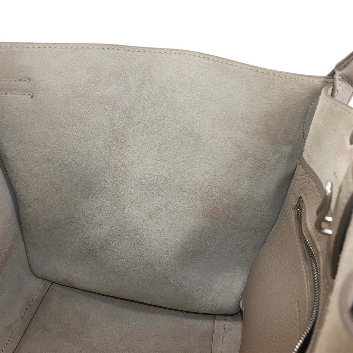 CELINE CELINE Big Bag Small With Longstrap Hand Shoulder Bag Leather Beige 90304134