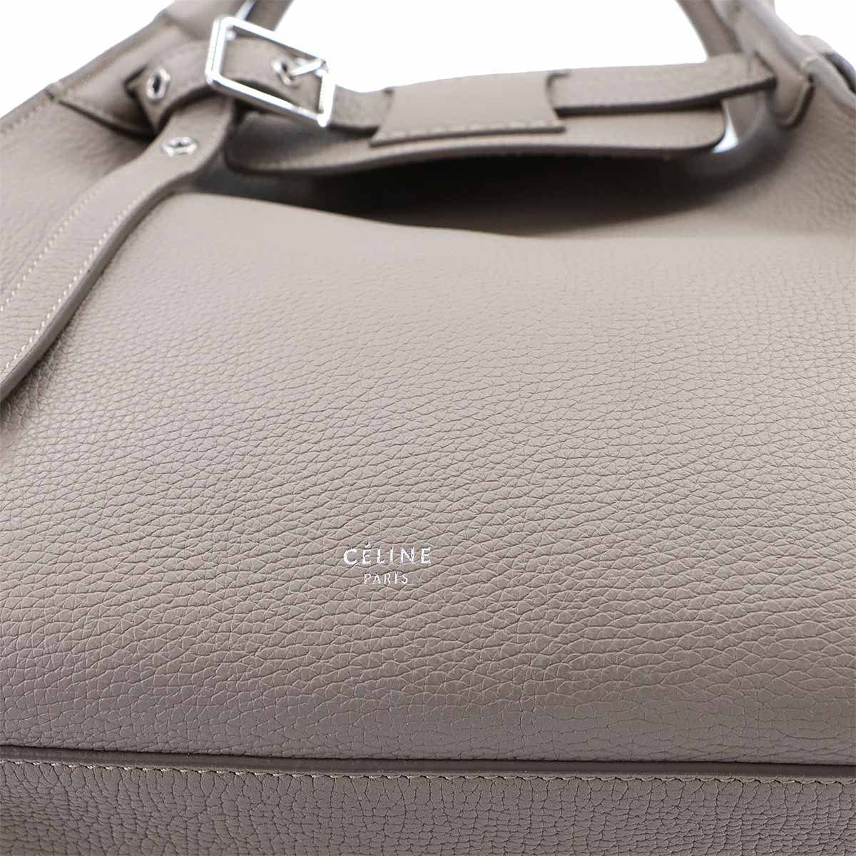 CELINE CELINE Big Bag Small With Longstrap Hand Shoulder Bag Leather Beige 90304134