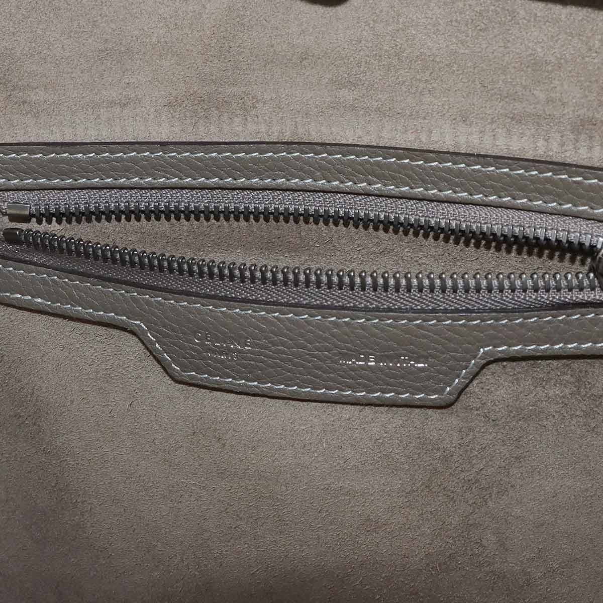 CELINE CELINE Luggage Micro Shopper Hand Bag Leather Souris 167793 Purse 90301570