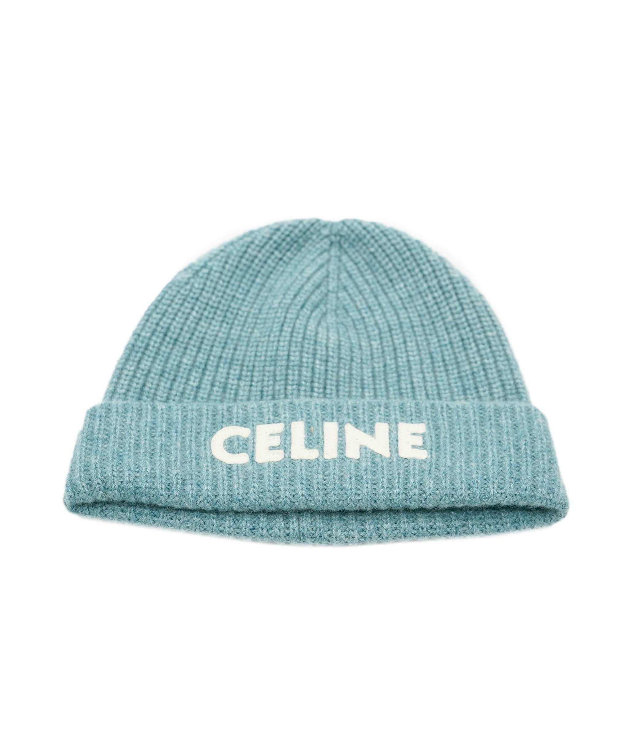 Celine Celine Blue Cashmere Logo Beanie ALC1921