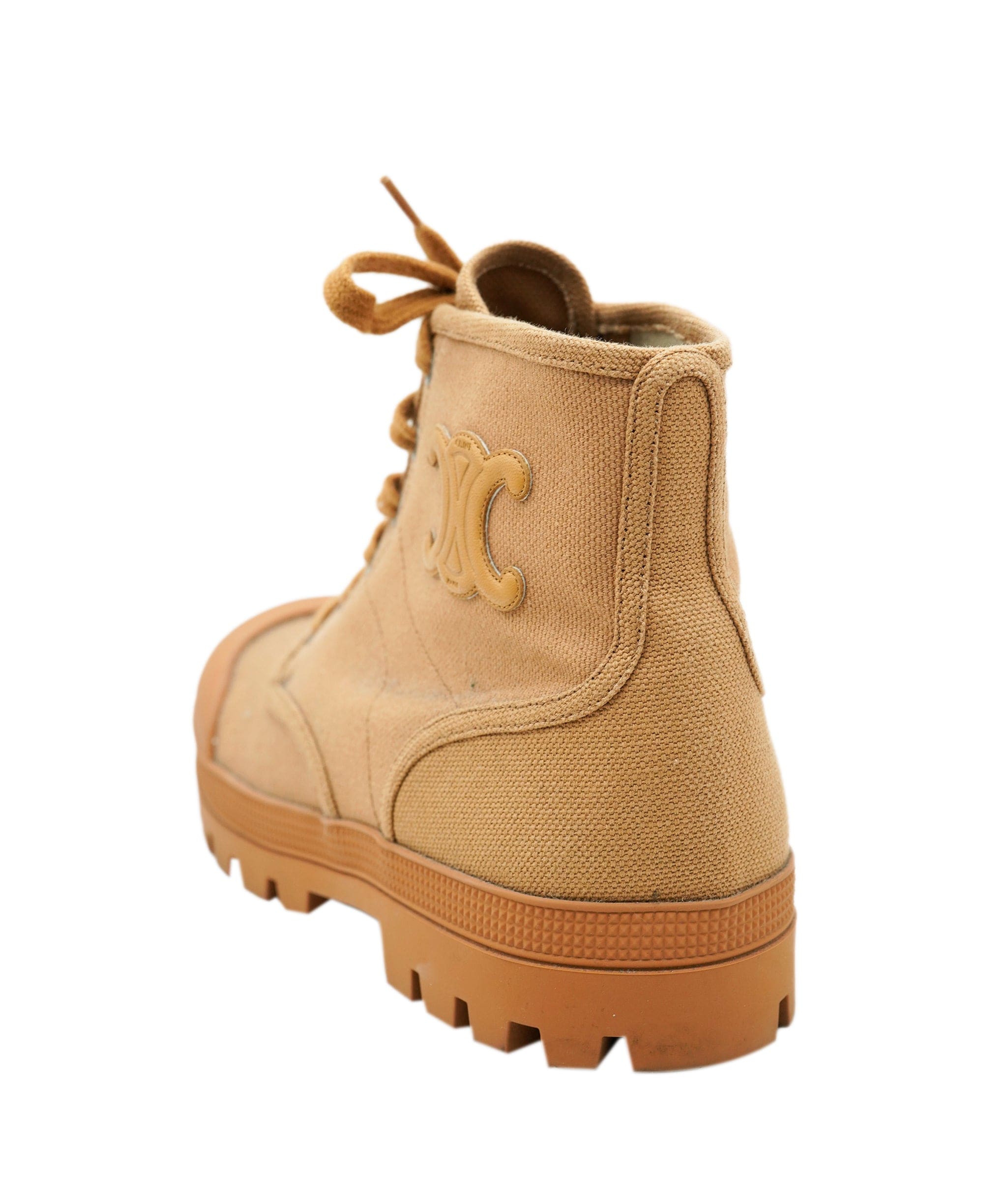 Celine Celine Triomphe Logo Lace Up Boots ALL0845