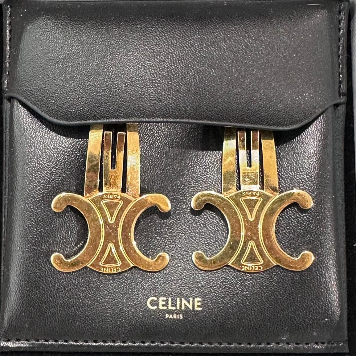 Celine Celine Pair Hair Clips Gold in
