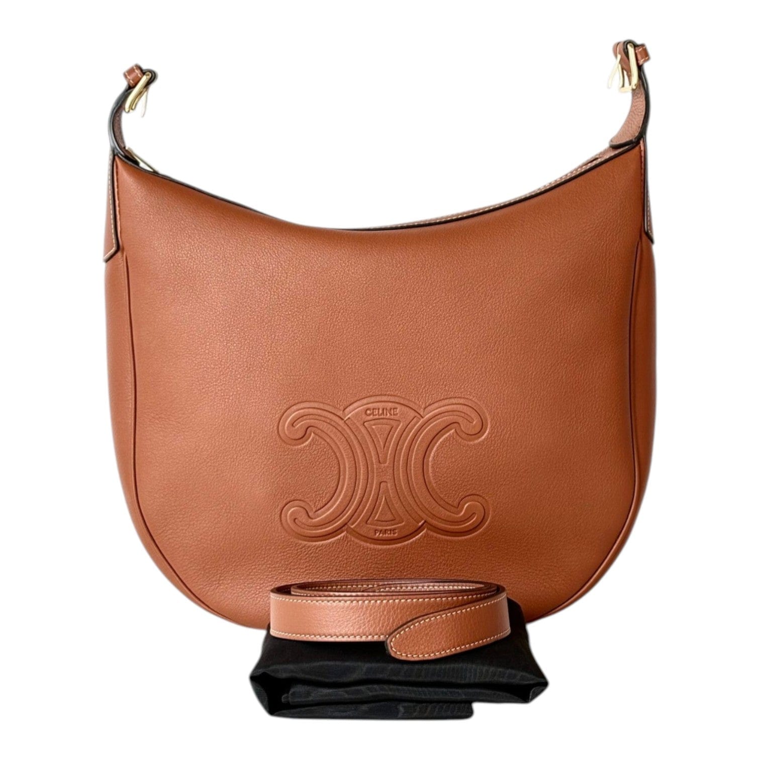 Celine Celine Brown Triomphe Hobo Bag