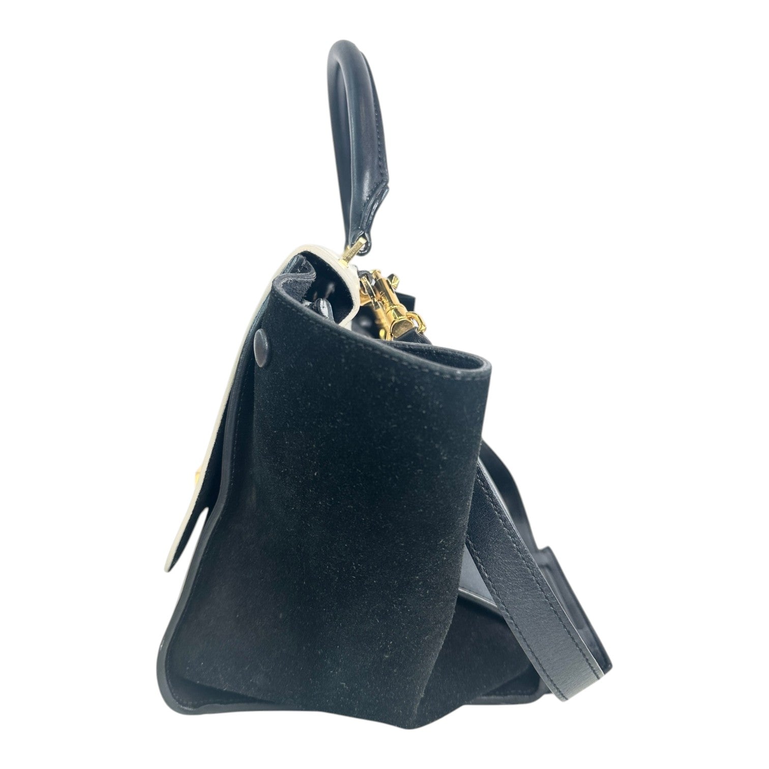 Celine Celine Trapeze Medium Black & White Bag