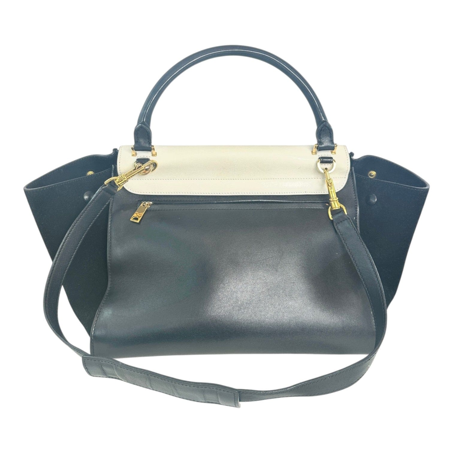 Celine Celine Trapeze Medium Black & White Bag