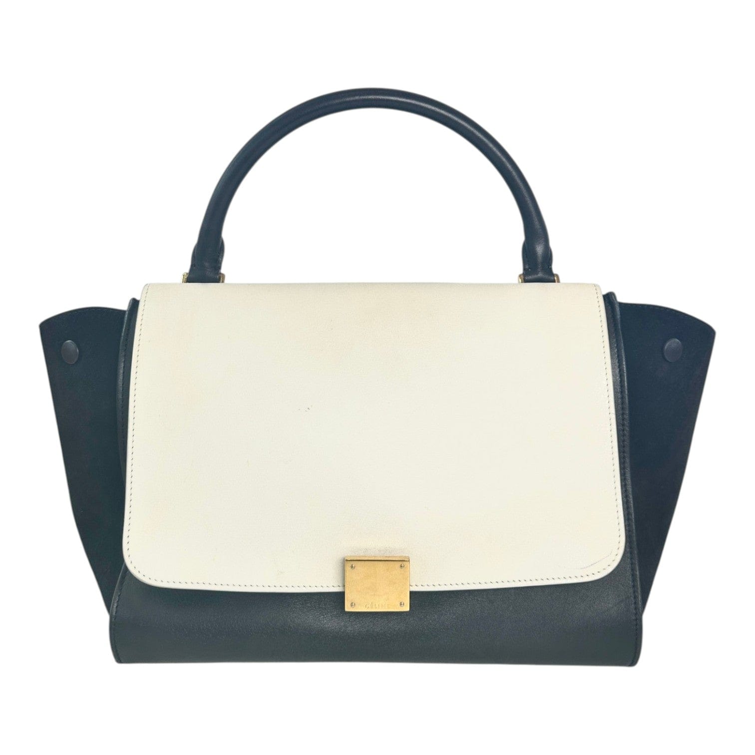 Celine Celine Trapeze Medium Black & White Bag