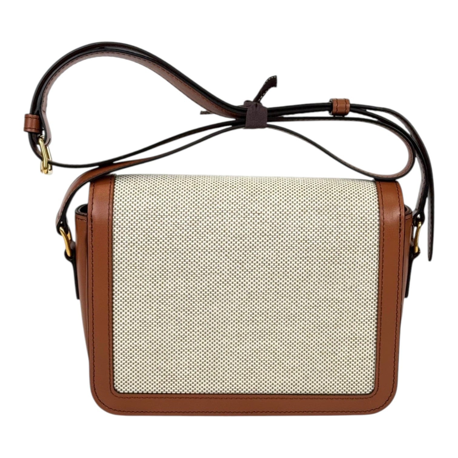 Celine Celine Triomphe Teen 18.5cm in Brown Toile & Leather