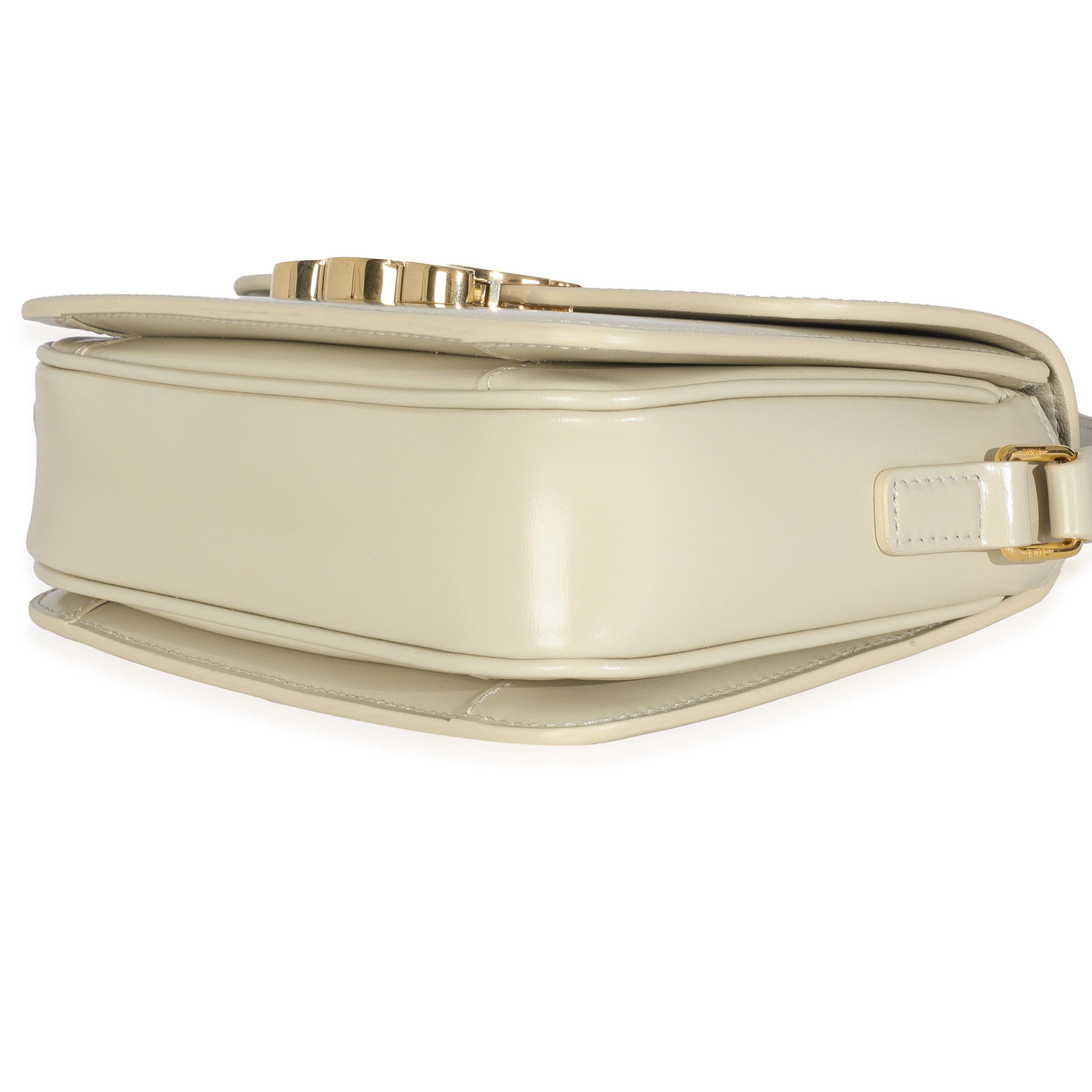 Celine Light Stone Shiny Calfskin Classique Triomphe Bag