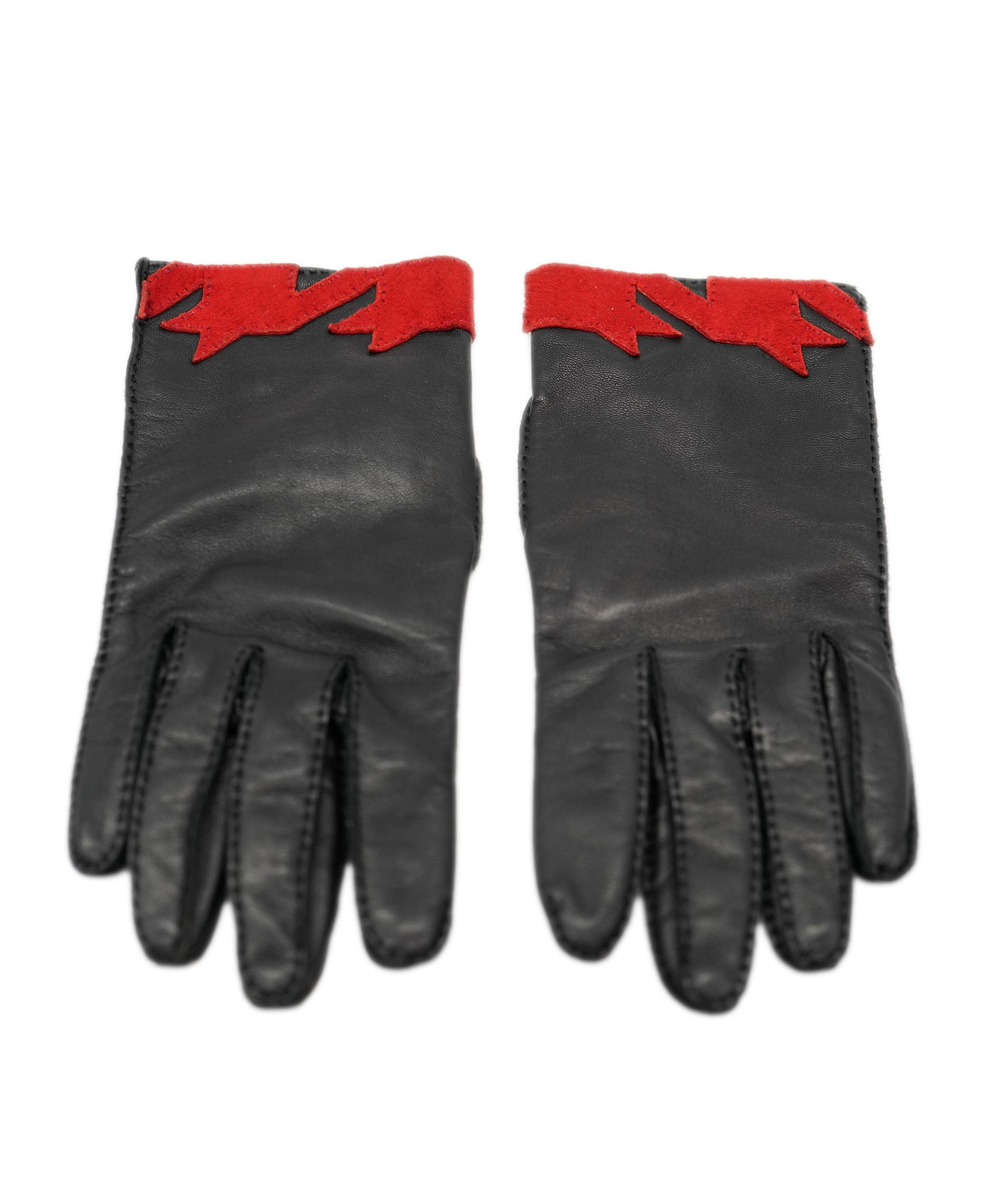 Celine Celine vintage leather black gloves size 7.5 - AJC0814