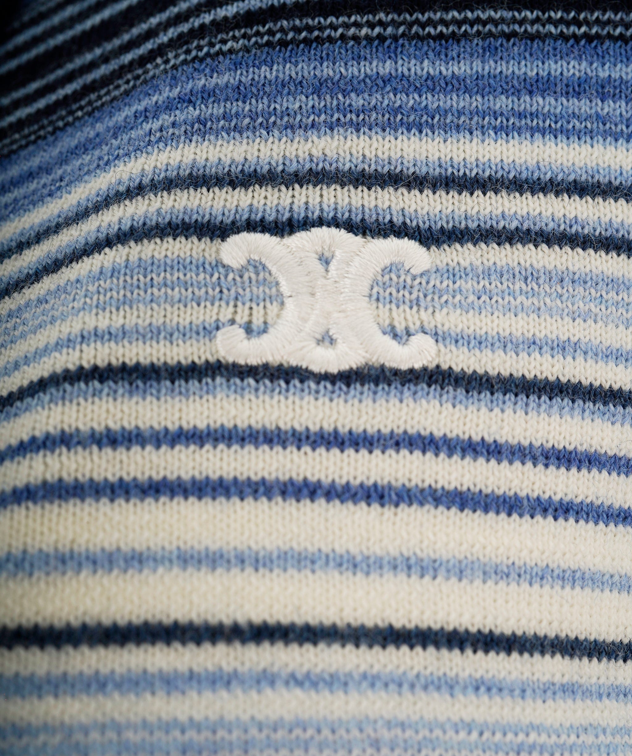 Celine Celine Blue Striped Logo Jumper ALL1076