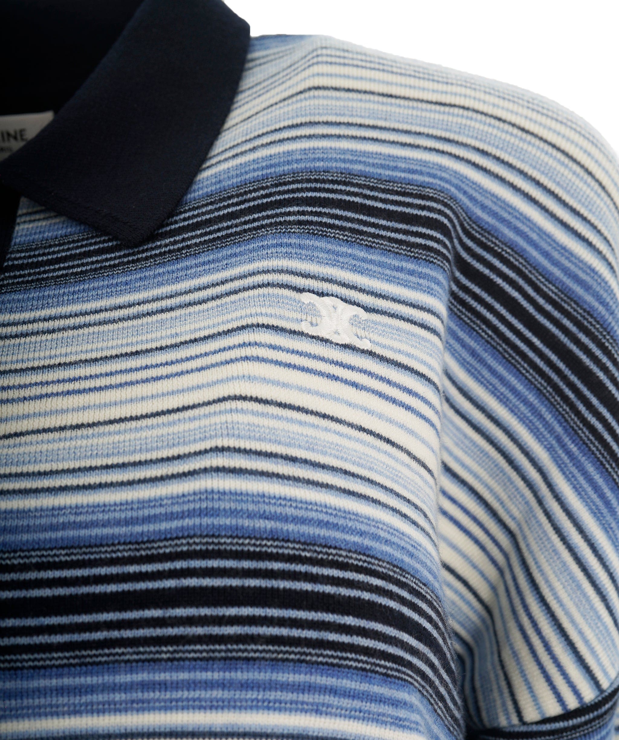 Celine Celine Blue Striped Logo Jumper ALL1076