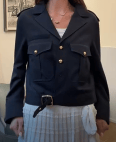 CELINE CÉLINE Navy blue military jacket AGC3801