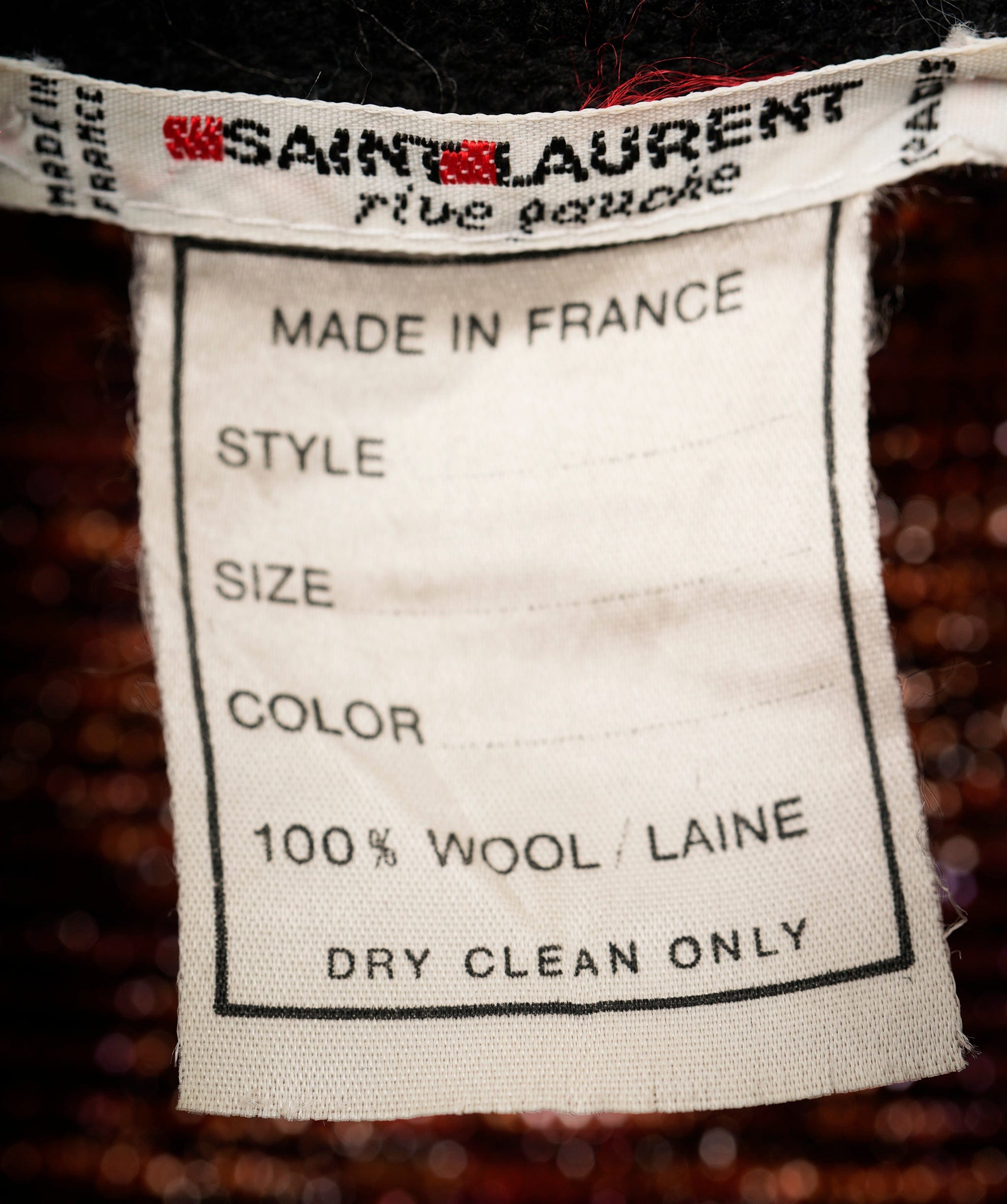 Celine Saint Laurent Black Vintage Detailed Knit Cardigan ALL0922