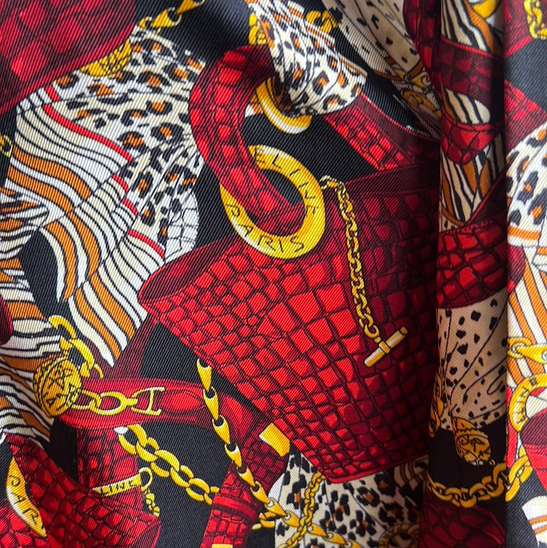 Celine Vtg Celine red silk blouse AP0059