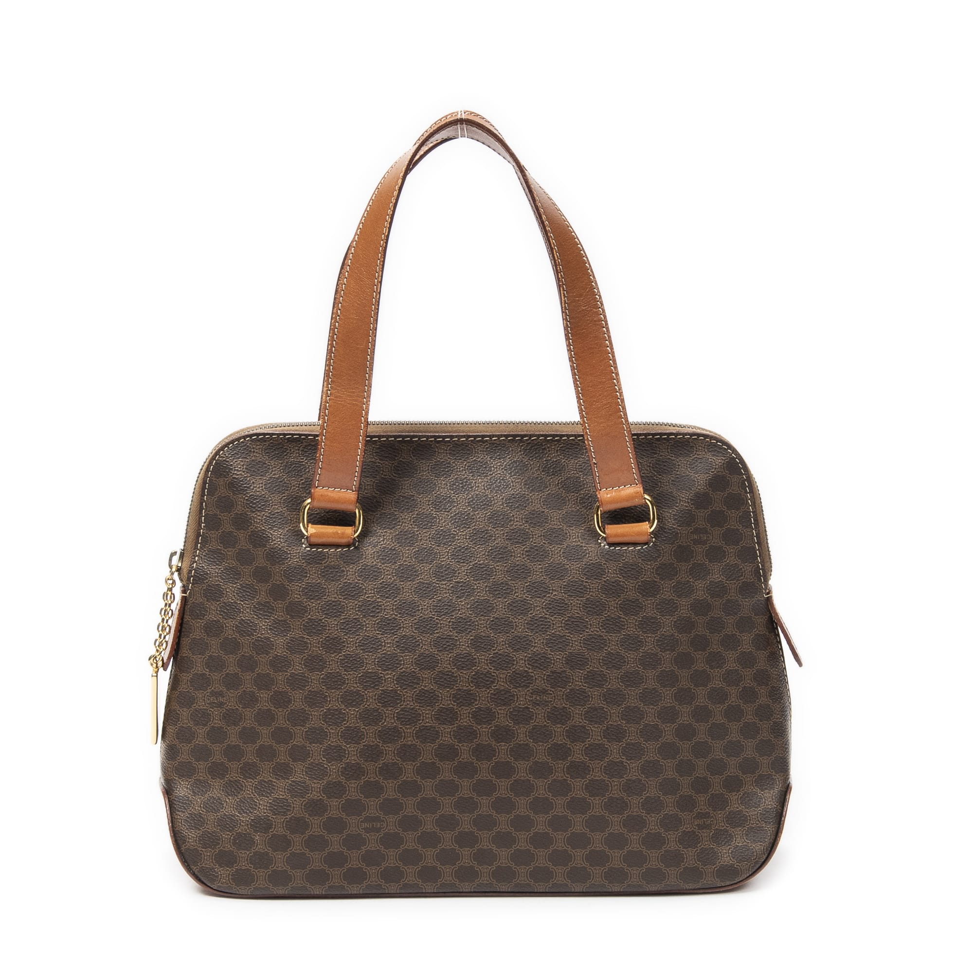 Celine Celine Brown Coated Canvas Vintage Macadam Tote ABC3973