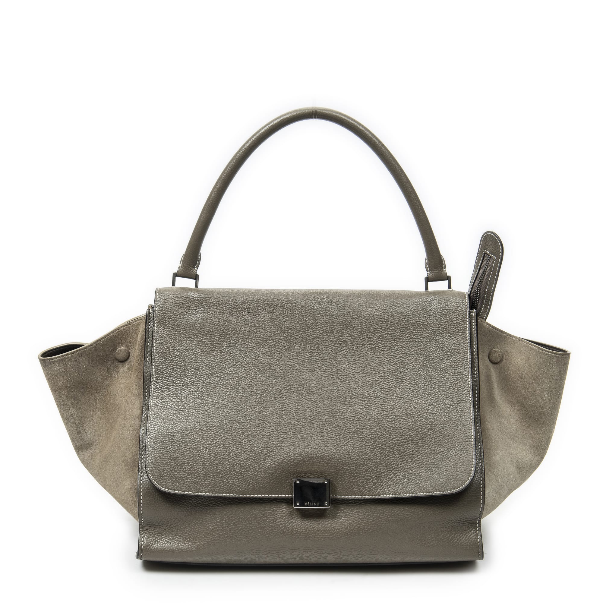 Celine Celine Taupe Calf Leather Large Trapeze ABC3652