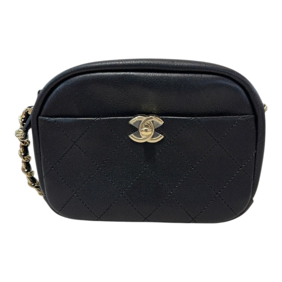 Chanel Black Calfskin Camera Bag - Full Set