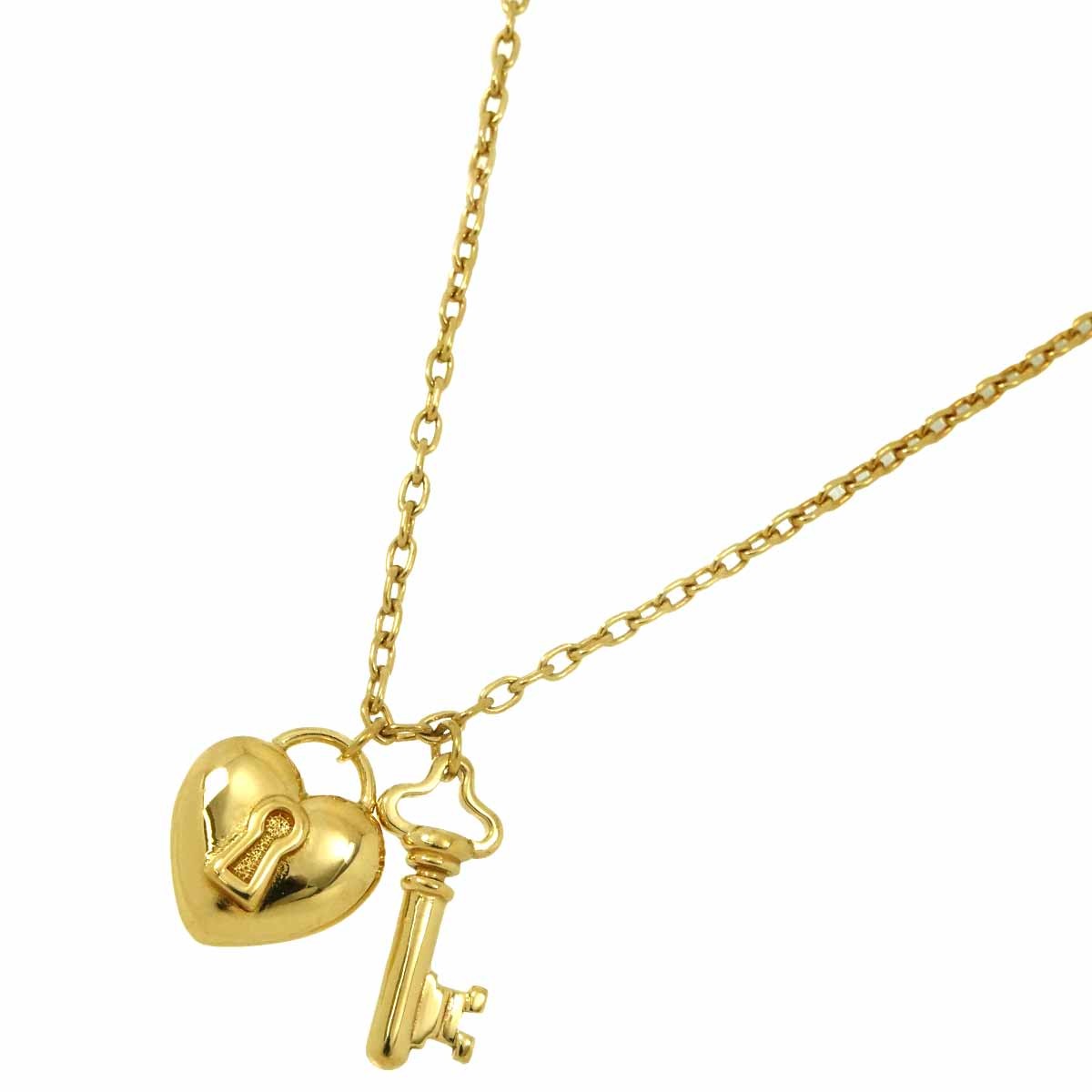 TIFFANY Co. Heart Rock Key Necklace 18K Yellow Gold 750 902938720