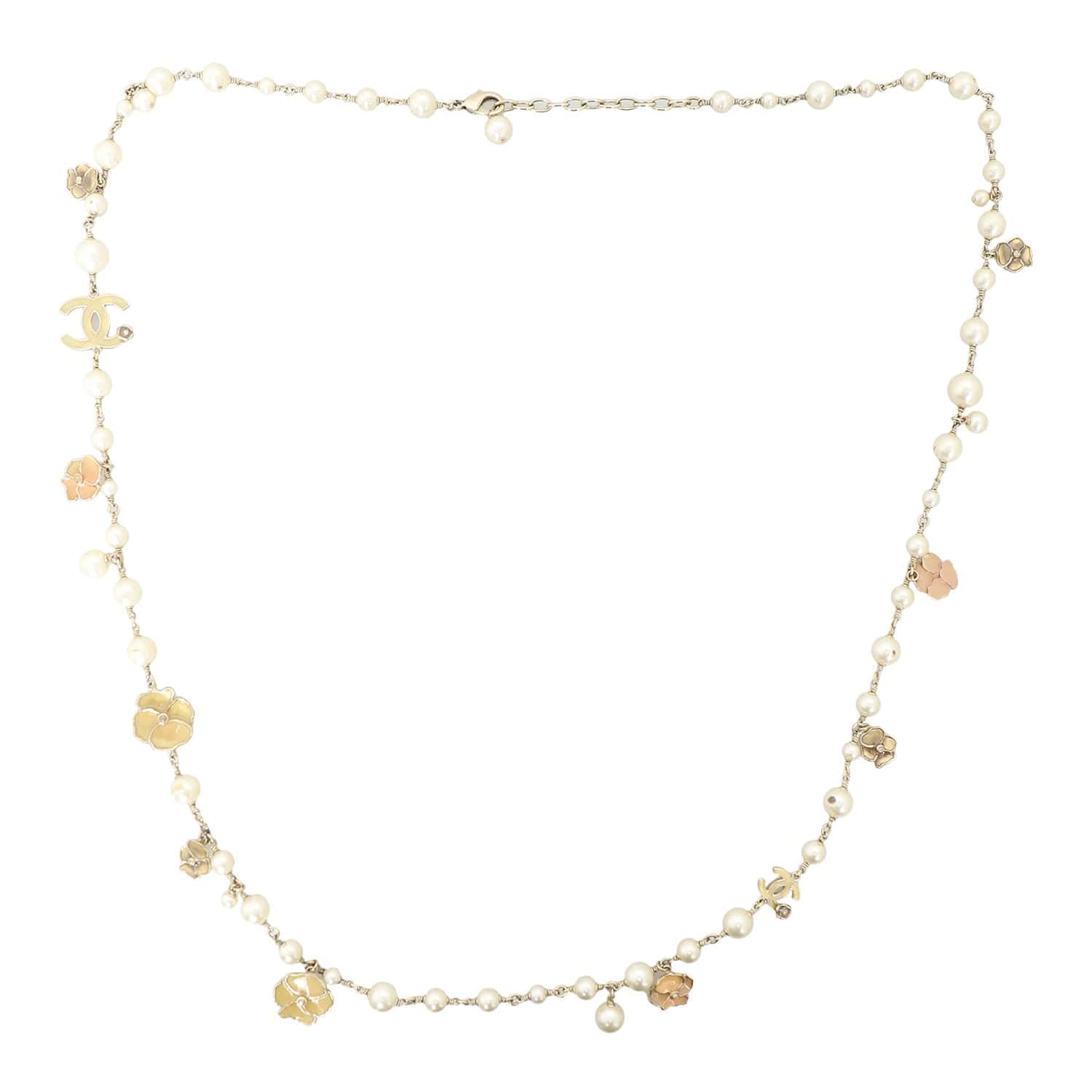 Chanel Chanel 13C Pearl & Camellia Necklace