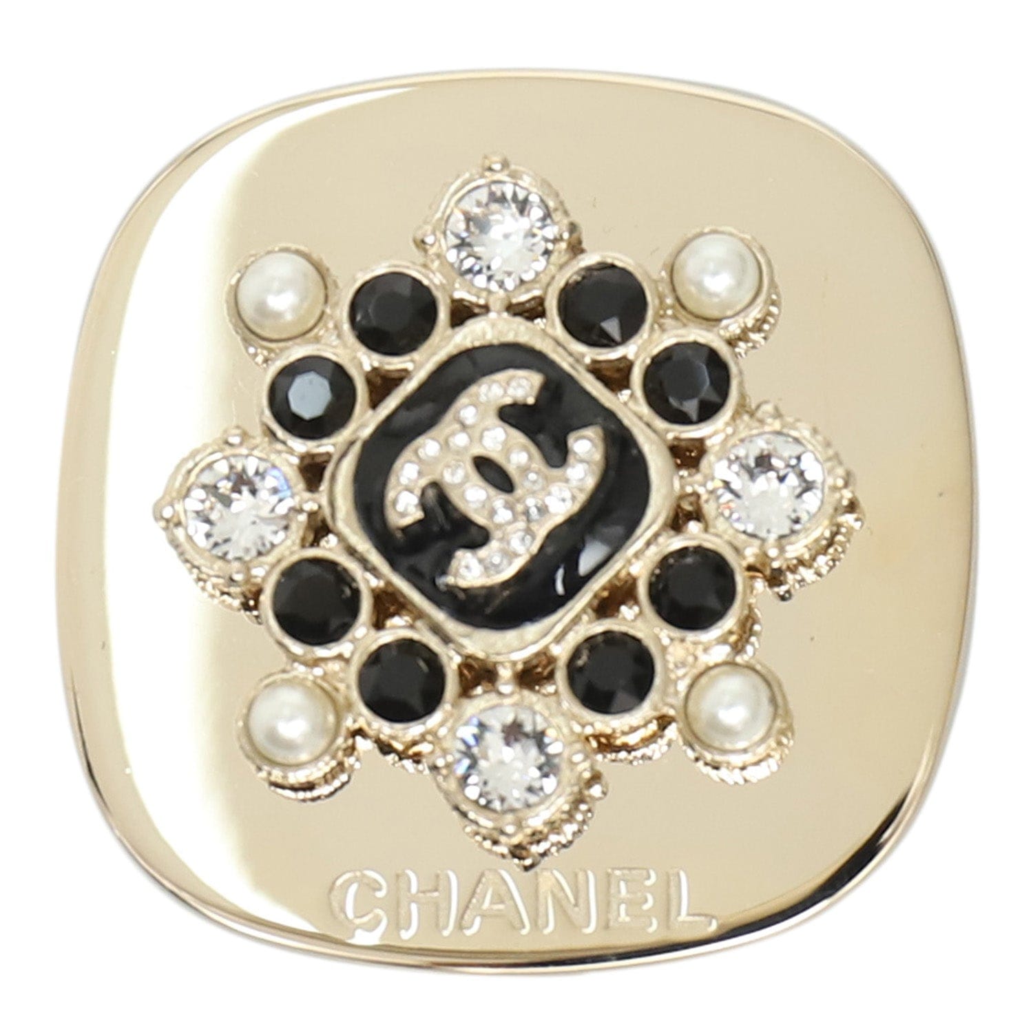 Chanel Chanel 2023 Pearl & Crystal Embellished Brooch