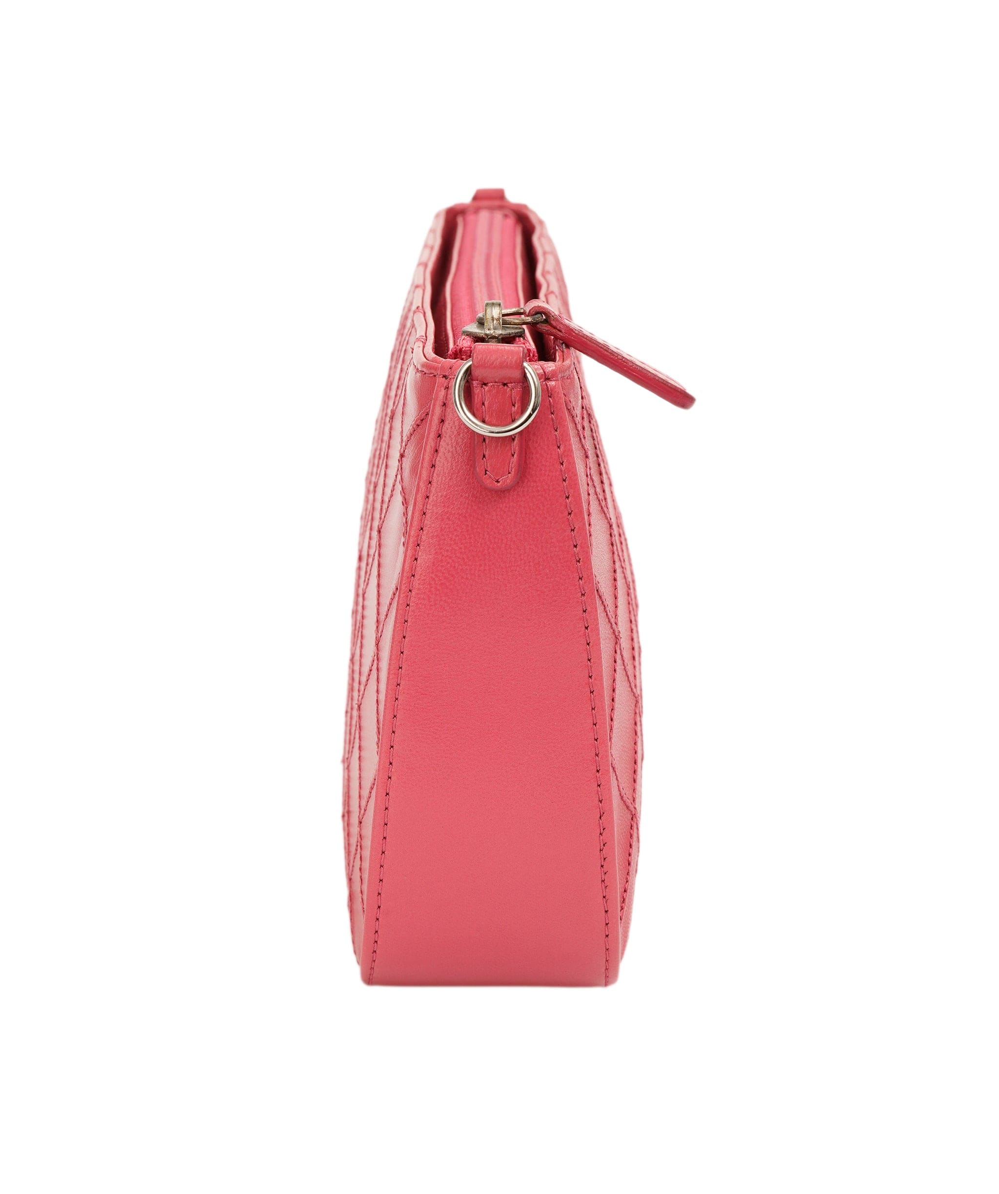 Chanel CHANEL Bicolore Chain Accessory Pouch Lamb Skin Pink CC DBXS1767