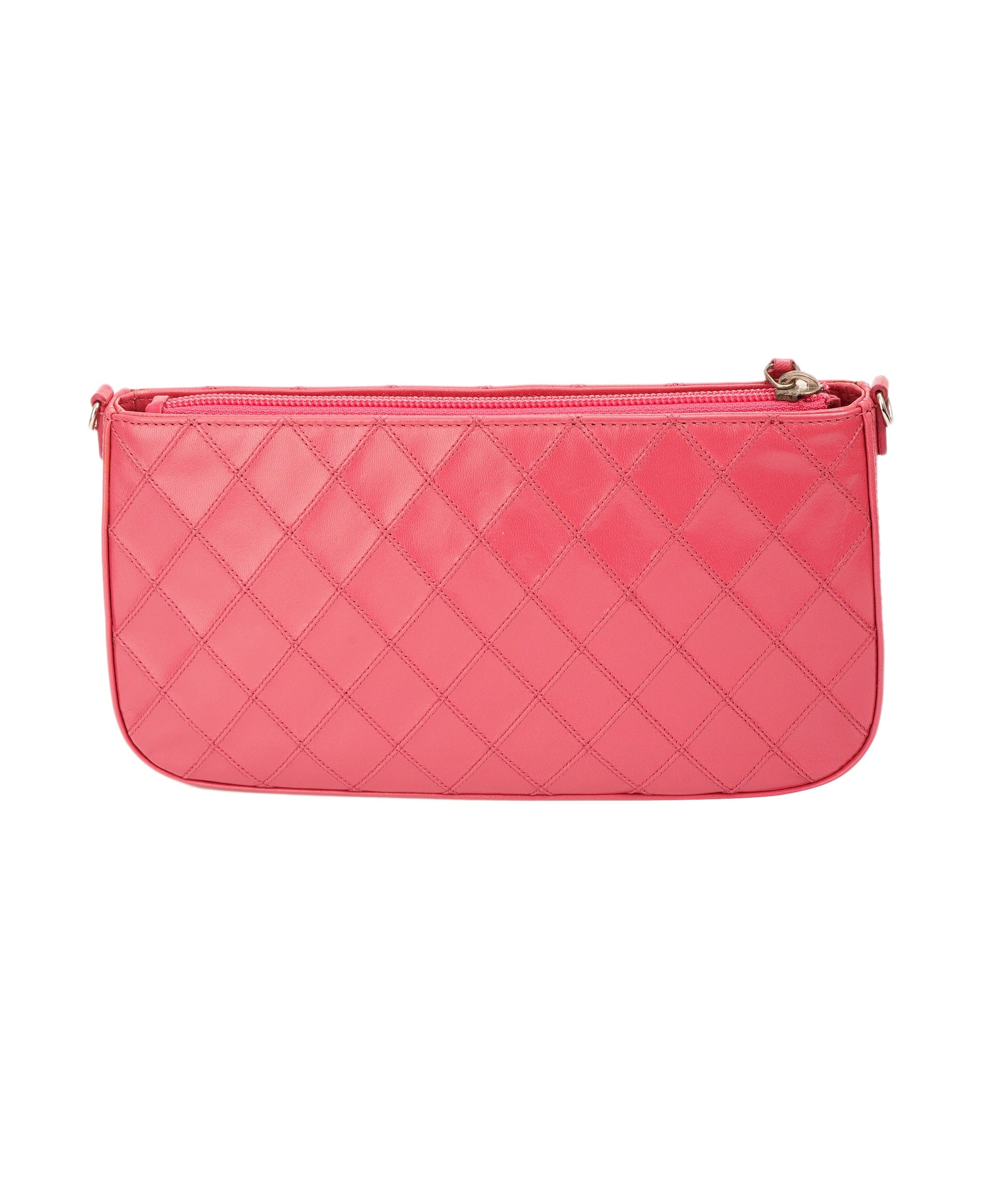 Chanel CHANEL Bicolore Chain Accessory Pouch Lamb Skin Pink CC DBXS1767