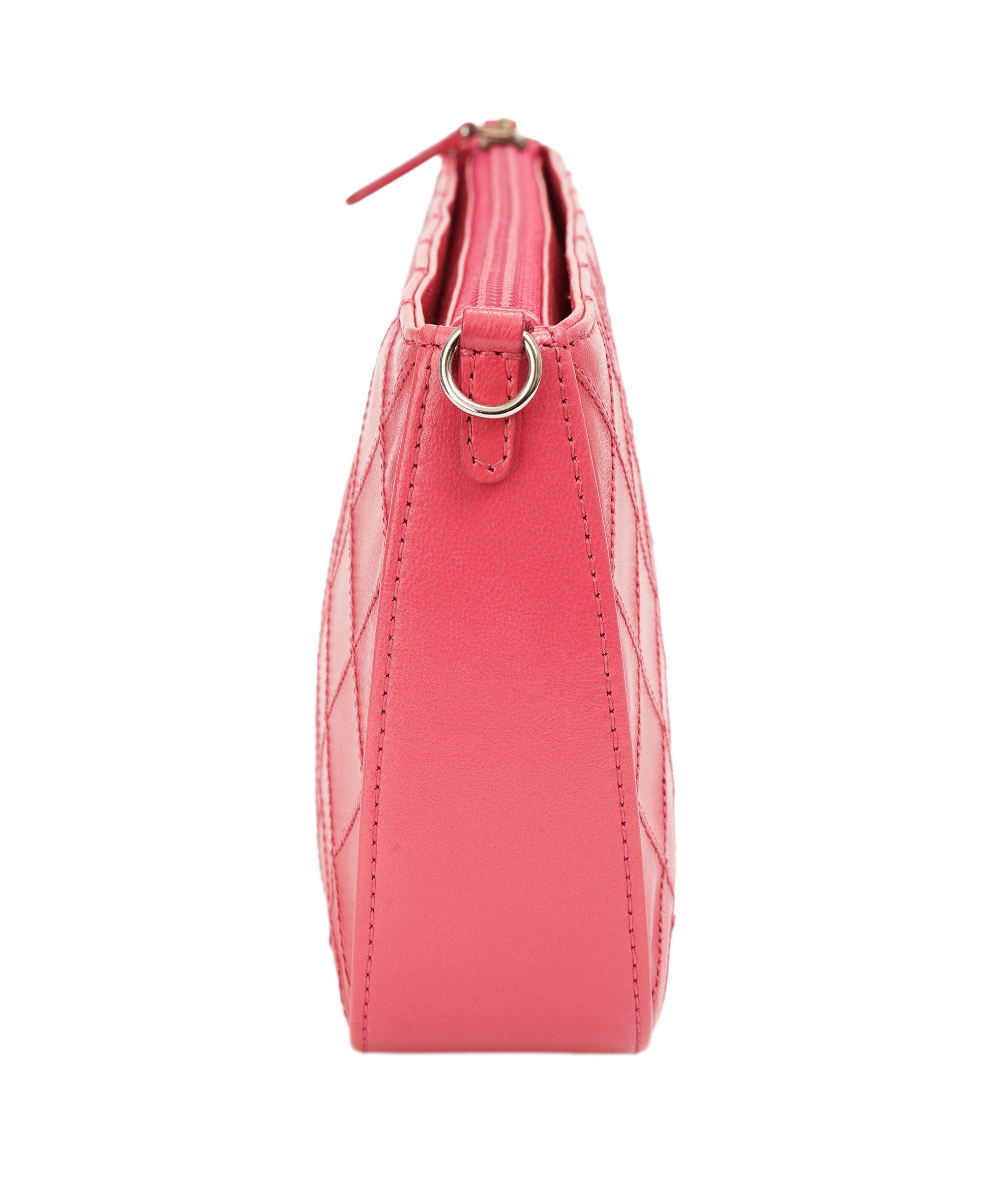 Chanel CHANEL Bicolore Chain Accessory Pouch Lamb Skin Pink CC DBXS1767