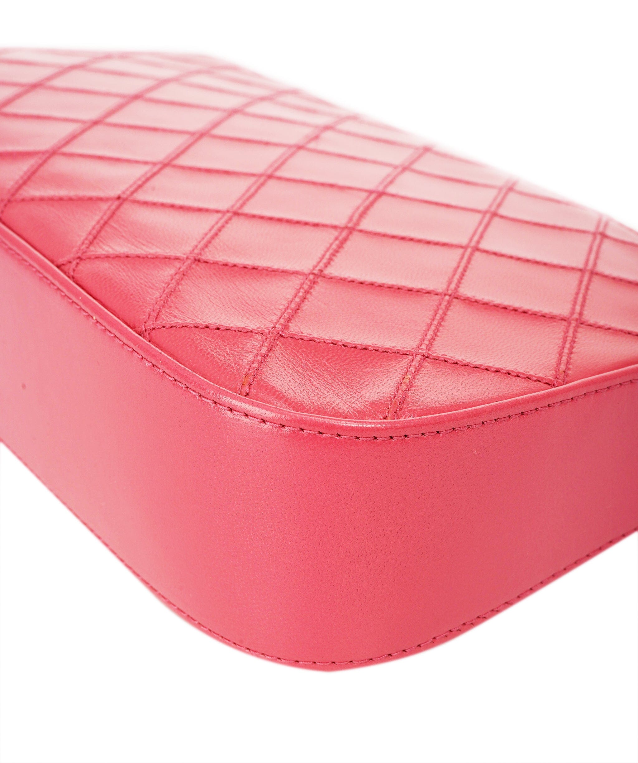 Chanel CHANEL Bicolore Chain Accessory Pouch Lamb Skin Pink CC DBXS1767