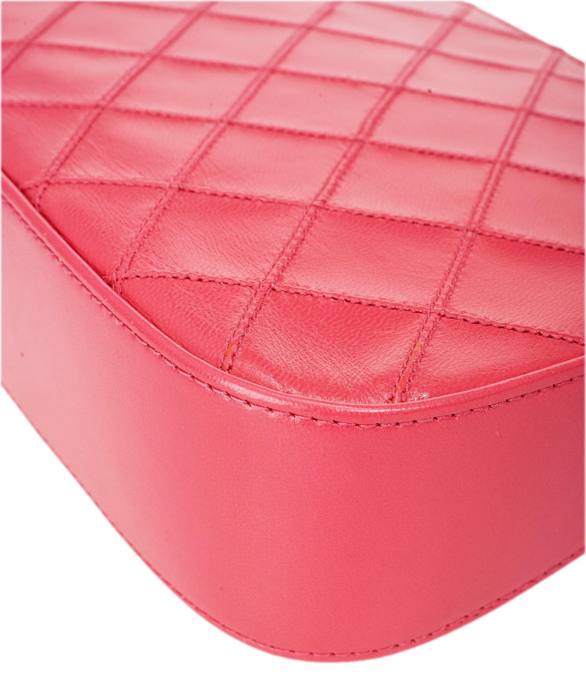 Chanel CHANEL Bicolore Chain Accessory Pouch Lamb Skin Pink CC DBXS1767